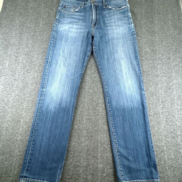 Lucky Brand Other - Lucky Brand 329 Classic Straight Jeans Mens 36X34 Blue Stretch Denim Light Wash